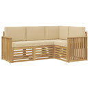 vidaXL Ülőgarnitúrák 4 pcs Fehér és Bézs 187,5 x 128,5 x 73 cm