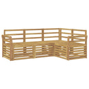 vidaXL Ülőgarnitúrák 4 pcs Fehér 190 x 130,5 x 73 cm Tömör Akácfa