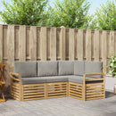 vidaXL Ülőgarnitúrák 4 pcs Fehér és Világosszürke 190 x 130,5 x 73 cm