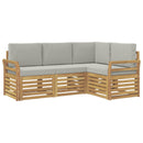 vidaXL Ülőgarnitúrák 4 pcs Fehér és Világosszürke 190 x 130,5 x 73 cm