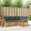 vidaXL Ülőgarnitúrák 4 pcs Fehér és Antracitszürke 190 x 130,5 x 73 cm