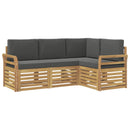 vidaXL Ülőgarnitúrák 4 pcs Fehér és Antracitszürke 190 x 130,5 x 73 cm