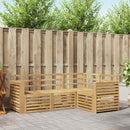vidaXL Ülőgarnitúrák 4 pcs Fehér 191 x 132,5 x 73 cm Tömör Akácfa