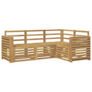 vidaXL Ülőgarnitúrák 4 pcs Fehér 191 x 132,5 x 73 cm Tömör Akácfa