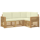 vidaXL Ülőgarnitúrák 4 pcs Fehér és Krém színű 191 x 132,5 x 73 cm