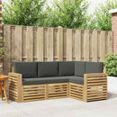 vidaXL Ülőgarnitúrák 4 pcs Fehér és Antracitszürke 191 x 132,5 x 73 cm