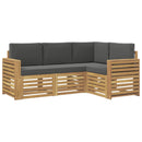 vidaXL Ülőgarnitúrák 4 pcs Fehér és Antracitszürke 191 x 132,5 x 73 cm