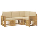 vidaXL Ülőgarnitúrák 4 pcs Fehér és Bézs 191 x 132,5 x 73 cm