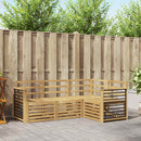 vidaXL Ülőgarnitúrák 4 pcs Fehér 187,5 x 128,5 x 73 cm Tömör Akácfa