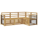 vidaXL Ülőgarnitúrák 4 pcs Fehér 187,5 x 128,5 x 73 cm Tömör Akácfa