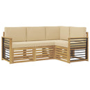 vidaXL Ülőgarnitúrák 4 pcs Fehér és Bézs 187,5 x 128,5 x 73 cm