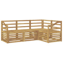 vidaXL Ülőgarnitúrák 4 pcs Fehér 185,5 x 126,5 x 73 cm Tömör Akácfa