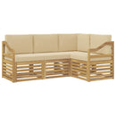 vidaXL Ülőgarnitúrák 4 pcs Fehér és Bézs 185,5 x 126,5 x 73 cm