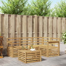 vidaXL Kültéri kanapé szett 5 pcs Fehér 59 x 59 x 37 cm Tömör Akácfa