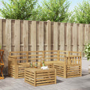 vidaXL Kültéri kanapé szett 5 pcs Fehér 59 x 59 x 37 cm Tömör Akácfa