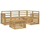 vidaXL Kültéri kanapé szett 5 pcs Fehér 59 x 59 x 37 cm Tömör Akácfa