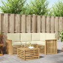 vidaXL Kültéri kanapé szett 5 pcs Fehér és Krém színű 59 x 59 x 37 cm