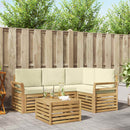 vidaXL Kültéri kanapé szett 5 pcs Fehér és Krém színű 59 x 59 x 37 cm
