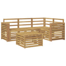 vidaXL Kültéri kanapé szett 5 pcs Fehér 59 x 59 x 37 cm Tömör Akácfa