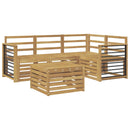 vidaXL Kültéri kanapé szett 5 pcs Fehér 59 x 59 x 37 cm Tömör Akácfa