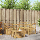 vidaXL Kültéri kanapé szett 5 pcs Fehér 59 x 59 x 37 cm Tömör Akácfa