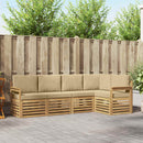 vidaXL Kültéri kanapé szett 5 pcs Fehér és Bézs 247 x 128,5 x 73 cm