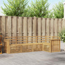 vidaXL Kültéri kanapé szett 5 pcs Fehér 247 x 128,5 x 73 cm