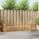 vidaXL Kültéri kanapé szett 5 pcs Fehér 251 x 132,5 x 73 cm