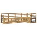 vidaXL Kültéri kanapé szett 5 pcs Fehér 247 x 128,5 x 73 cm