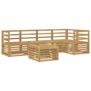 vidaXL Kültéri kanapé szett 6 pcs Fehér 59 x 59 x 37 cm Tömör Akácfa