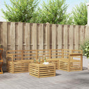 vidaXL Kültéri kanapé szett 6 pcs Fehér 59 x 59 x 37 cm Tömör Akácfa