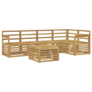 vidaXL Kültéri kanapé szett 6 pcs Fehér 59 x 59 x 37 cm Tömör Akácfa