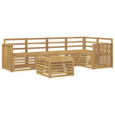 vidaXL Kültéri kanapé szett 6 pcs Fehér 59 x 59 x 37 cm Tömör Akácfa