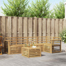 vidaXL Kültéri kanapé szett 6 pcs Fehér 59 x 59 x 37 cm Tömör Akácfa