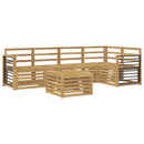 vidaXL Kültéri kanapé szett 6 pcs Fehér 59 x 59 x 37 cm Tömör Akácfa