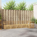vidaXL Kültéri kanapé szett 6 pcs Fehér 306 x 128,5 x 73 cm