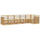 vidaXL Kültéri kanapé szett 6 pcs Fehér 306 x 128,5 x 73 cm