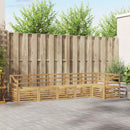 vidaXL Kültéri kanapé szett 6 pcs Fehér 304 x 126,5 x 73 cm