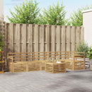 vidaXL Kültéri kanapé szett 7 pcs Fehér 59 x 59 x 37 cm Tömör Akácfa