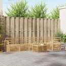 vidaXL Kültéri kanapé szett 7 pcs Fehér 59 x 59 x 37 cm Tömör Akácfa
