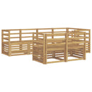 vidaXL Kültéri kanapé szett 7 pcs Fehér 245 x 126,5 x 73 cm