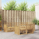vidaXL Kültéri kanapé szett 7 pcs Fehér 247 x 128,5 x 73 cm