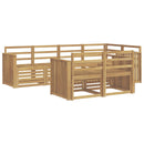 vidaXL Kültéri kanapé szett 7 pcs Fehér 247 x 128,5 x 73 cm