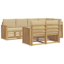 vidaXL Kültéri kanapé szett 7 pcs Fehér és Bézs 247 x 128,5 x 73 cm