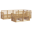 vidaXL Kültéri kanapé szett 7 pcs Fehér 249 x 130,5 x 73 cm