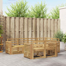 vidaXL Kültéri kanapé szett 7 pcs Fehér 251 x 132,5 x 73 cm