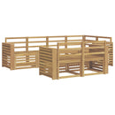 vidaXL Kültéri kanapé szett 7 pcs Fehér 251 x 132,5 x 73 cm