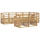 vidaXL Kültéri kanapé szett 7 pcs Fehér 245 x 126,5 x 73 cm