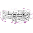 vidaXL Kültéri kanapé szett 7 pcs Fehér 245 x 126,5 x 73 cm
