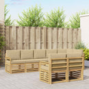 vidaXL Kültéri kanapé szett 8 pcs Fehér és Bézs 306 x 128,5 x 73 cm